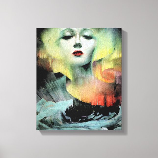 Aurora by Clive Henry dark colourful night Canvas Print (Front)