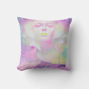 Aurora by Clive Henry pink pastels Cushion