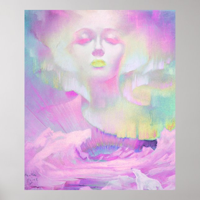 Aurora by Clive Henry pink pastels Poster (Front)