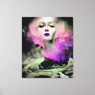 Aurora by Clive Henry pink purple night Canvas Print
