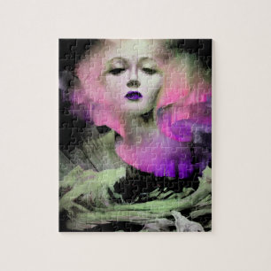 Aurora by Clive Henry pink purple night Jigsaw Puzzle