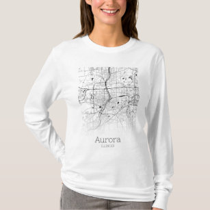 Aurora City Map T-Shirt