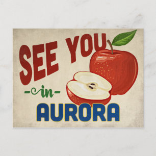 Aurora Colorado Apple - Vintage Travel Postcard