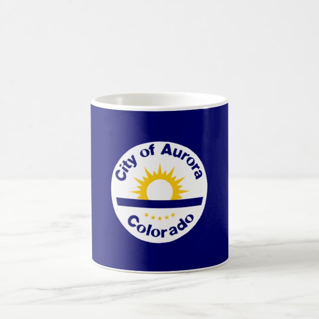 Aurora, Colorado Flag Coffee Mug (Center)