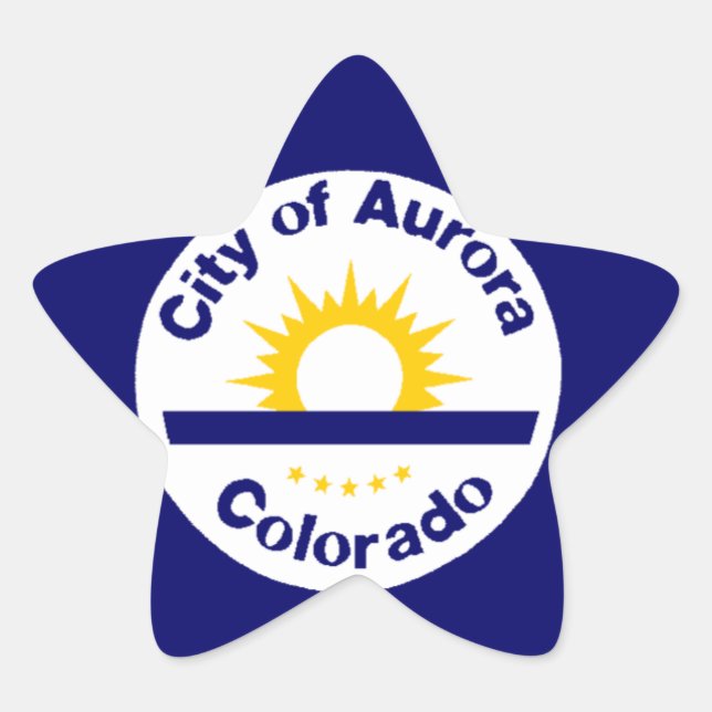 Aurora, Colorado Star Sticker (Front)