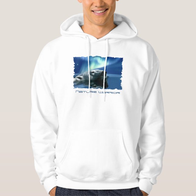 AURORA DREAMING Polar Bear Wildlife Hoodie (Front)