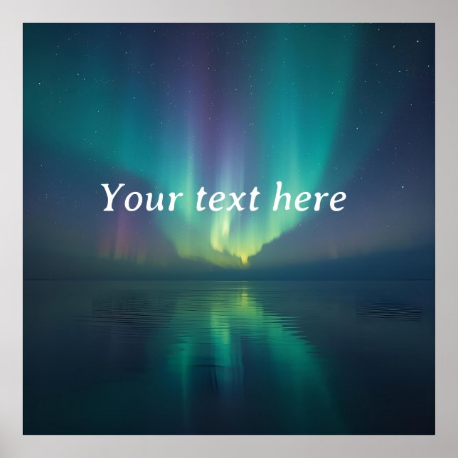 Aurora Dreams – Customisable Northern Lights Print (Front)