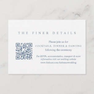[AURORA] Dusty Blue Crest Wedding Details Card