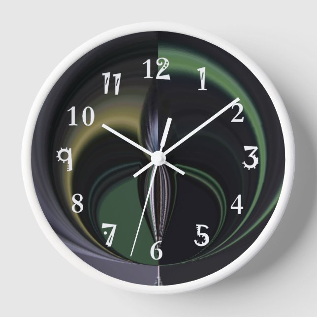Aurora Elegance: Stunning Radiant Beauty Abstract  Clock (Front)