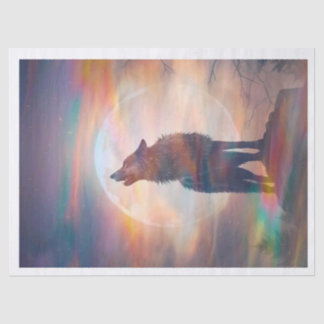 Aurora Fog Wolf Tissue Paper