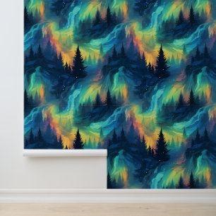 Aurora Forest Wallpaper