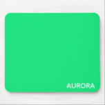 Aurora green colour name mouse pad<br><div class="desc">Aurora green colour name</div>