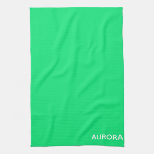 Aurora green colour name tea towel