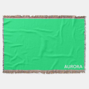 Aurora green colour name throw blanket