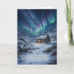 Aurora Highland Cottage Christmas Card