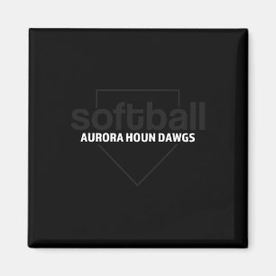 Aurora Houn Dawgs Softll Home Plate Magnet