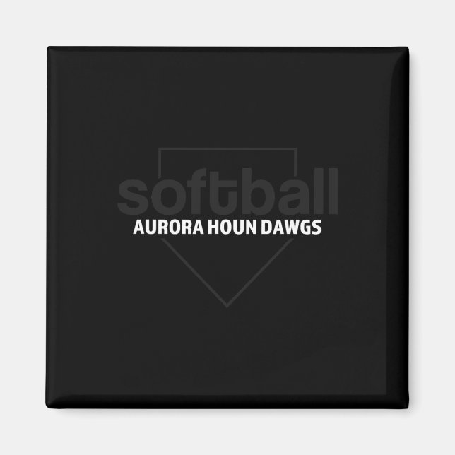 Aurora Houn Dawgs Softll Home Plate  Magnet (Front)