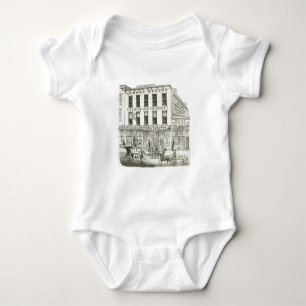 Aurora Illinois Aurora Beacon News 1871 Stone Lith Baby Bodysuit