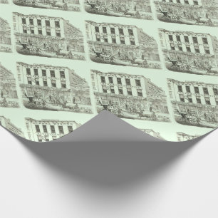 Aurora Illinois Aurora Beacon News 1871 Stone Lith Wrapping Paper
