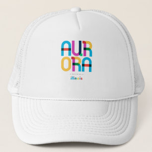 Aurora Illinois Mid Century, Pop Art, Trucker Hat