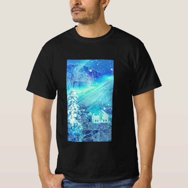 Aurora In Valleys Closeup T-Shirt (Front)