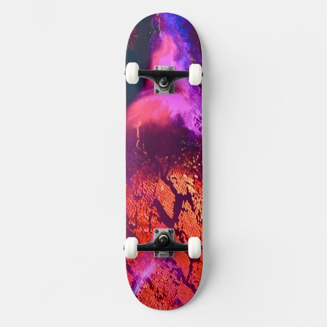 Aurora-Inspired Luxury Art Skateboard (Front)