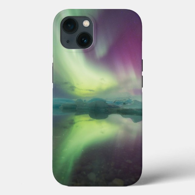 Aurora Lights in Lagoon | Jokulsarlon, Iceland Case-Mate iPhone Case (Back)