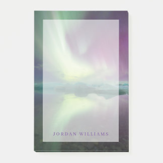 Aurora Lights in Lagoon | Jokulsarlon, Iceland Post-it Notes