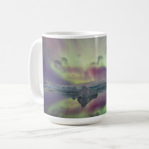 Aurora Lights Reflect Lagoon   Iceland Coffee Mug