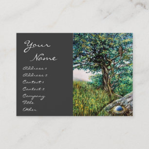 AURORA / MAGIC TREE, green, blue,grey Business Card