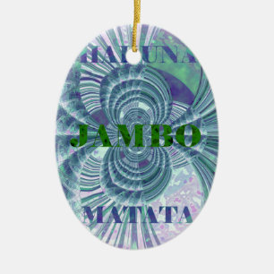 Aurora Matata Art Print Ceramic Tree Decoration