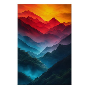 Aurora Mountain Symphony Poster
