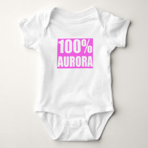 Aurora name 100 percent baby bodysuit