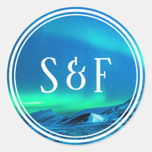 Aurora Northern Lights Monogram Envelope Seal
