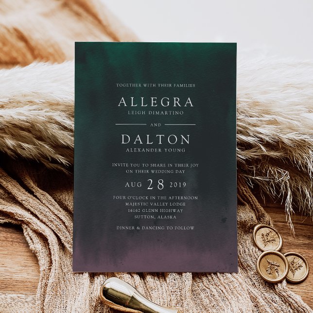 Aurora | Northern Lights Wedding Invitation (Creator Uploaded)