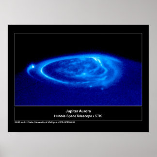 Aurora on Jupiter Hubble Telescope Poster