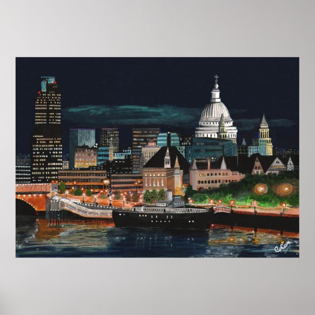 Aurora over London Poster (Front)