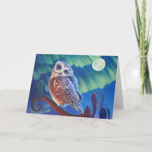 Aurora Owl Card