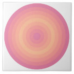 Aurora Pink Fuzzy Peach Circles Ceramic Tile<br><div class="desc">Enjoy this circle pattern in gradients from the colour of the year 2024 Fuzzy Peach to Aurora Pink.</div>