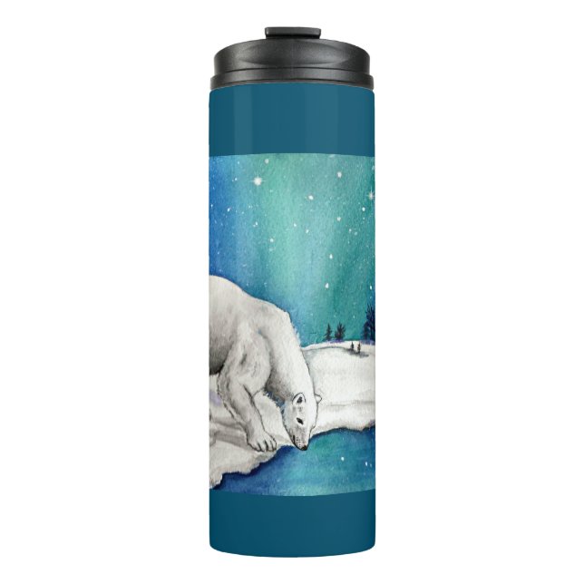 Aurora Polar Bear Thermal Tumbler (Front)
