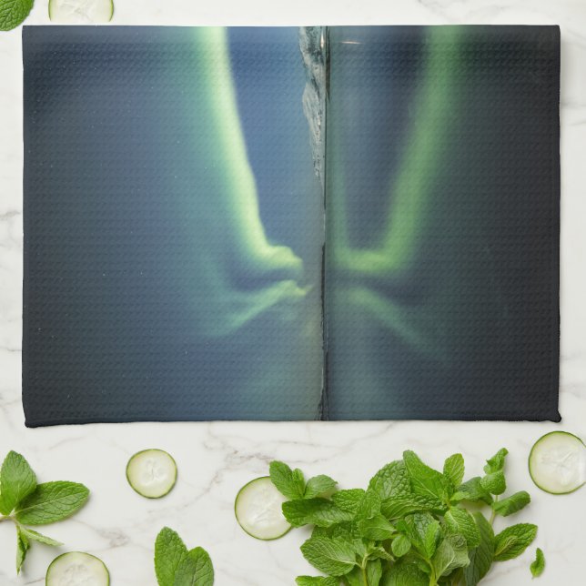 Aurora Reflection Tea Towel (Folded)