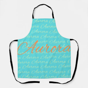 Aurora Repeating Name Pattern  Apron