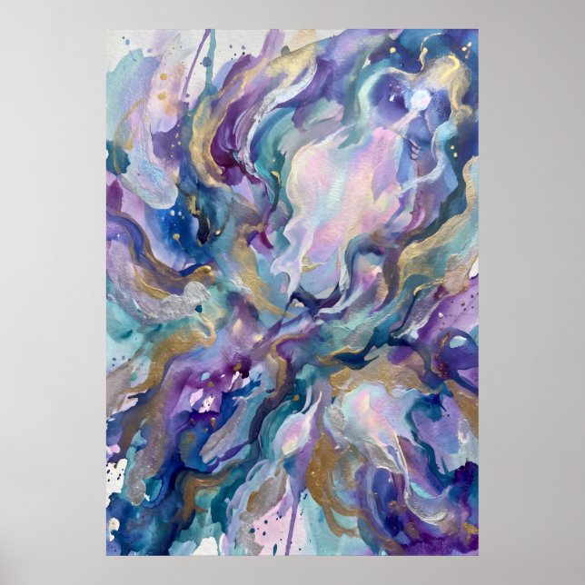 Aurora Spirit Energy Abstract Wall Art (Front)