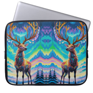 Aurora Stag: Magic in the Night Laptop Sleeve
