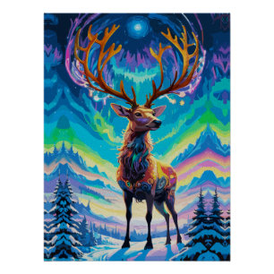 Aurora Stag: Magic in the Night Poster