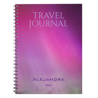 Aurora Travel Journal Name Year Notebook