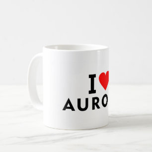 Aurora United States America USA love city heart l Coffee Mug