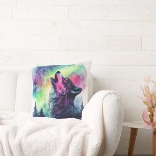 Aurora Wolf Cushion