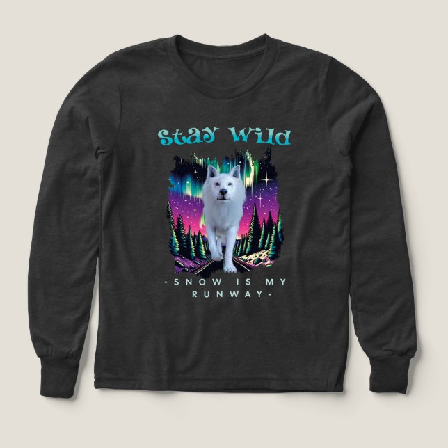Aurora Wolfcore Stay Wild Quote Art (Design Front)
