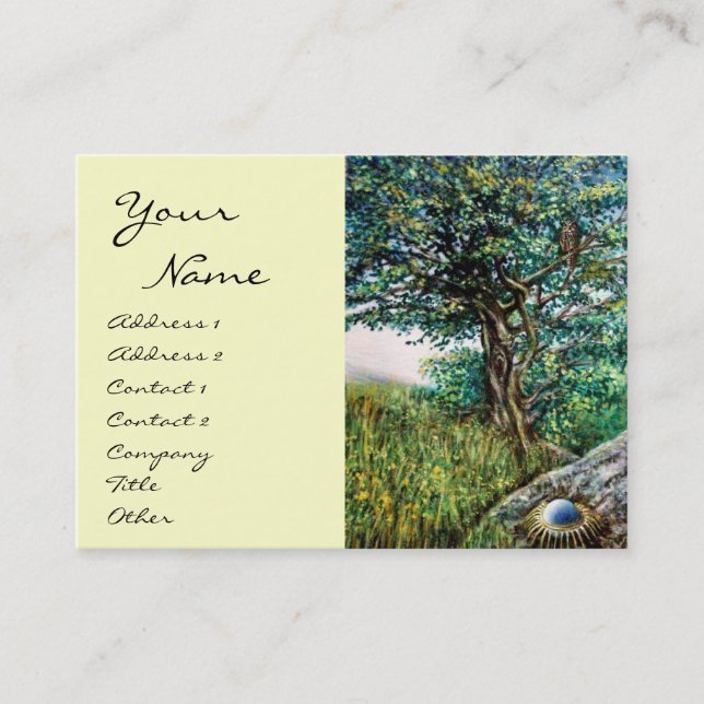 AURORA yellow green blue red white brown grey Business Card (Front)